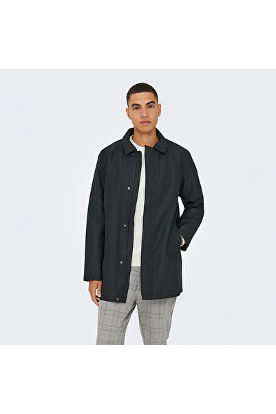 Only & Sons Only&Sons Hall Coat Men's Black Classic Collar Coat