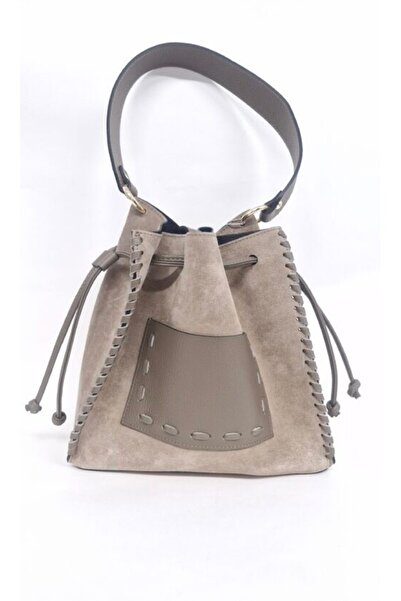 Matteo leather brown bag with gold studs 5401