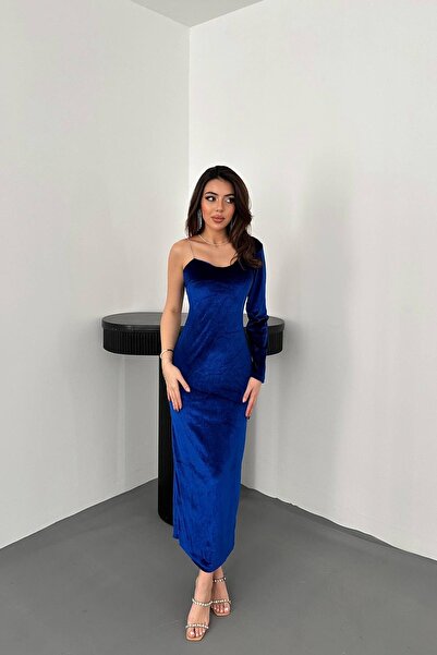Lady Pixie One Shoulder Stone Strap Dress