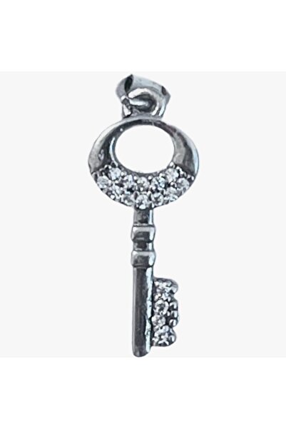 Jolie Silver Ασημένιο μενταγιόν 925 με κλειδί, επιπλατινωμένο με ρόδιο και πέ...