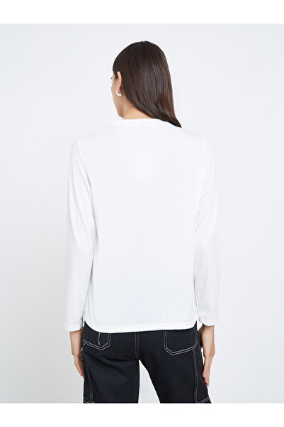 Styli White Long Sleeve Regular Fit T-Shirt