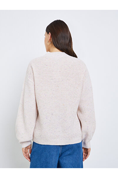 Styli Regular Fit Chunky Knit Mixed Yarn Sweater