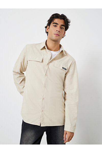 Take Two By Styli Men Solid Corduroy Jacket with Flap Detail