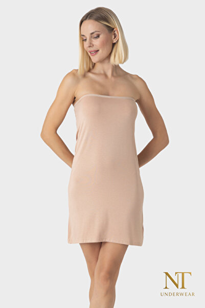 NT Underwear Εσώρουχο από μπαμπού κοντό στράπλες, μίνι φόδρα φορέματος - κομμοντζιόν - ισόστρωτο