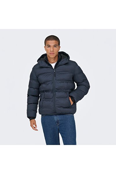 Only & Sons Only&Sons Union Seamless Life Puffer Чоловічий синій куртка з капюшоном