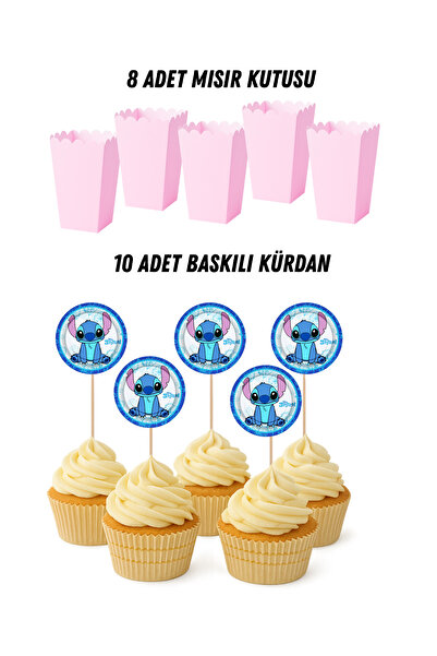 HAPPYLOOPPARTY Stitch Lilo Stiç Angel Temalı Doğum Günü Mısır Kutusu Baskılı ...
