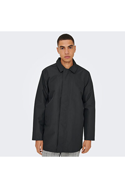 Only & Sons Only&Sons Hall Coat Men's Black Classic Collar Coat