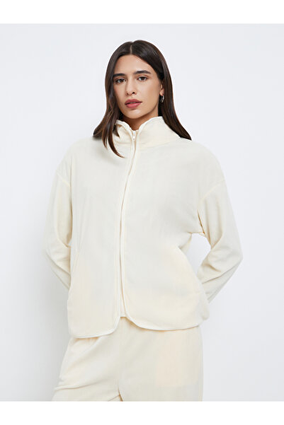 Styli Cream Fleece Zip Up Jacket and Joggers Co-Ords