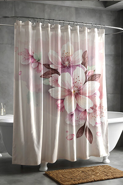 Moud's ستارة حمام، ستارة دش بنمط موجة ملونة، ستارة حوض استحمام، مع حلقة هدية ...