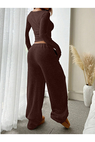 Take Two By Styli Textured Scoop Neck Top and Pants Co-Ords