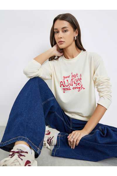 Styli تي شيرت بيج بطبعة شعار كبير الحجم