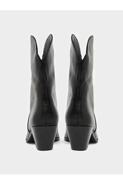 Styli Black Western Ankle Boots