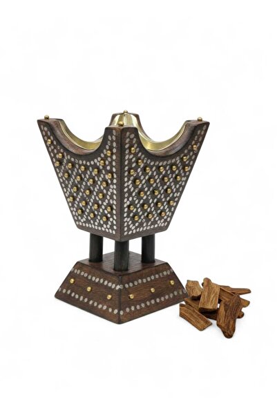 VENDIX Bakhour Burner Traditional Arabic Mabkhara Decorative wooden Incense Burner