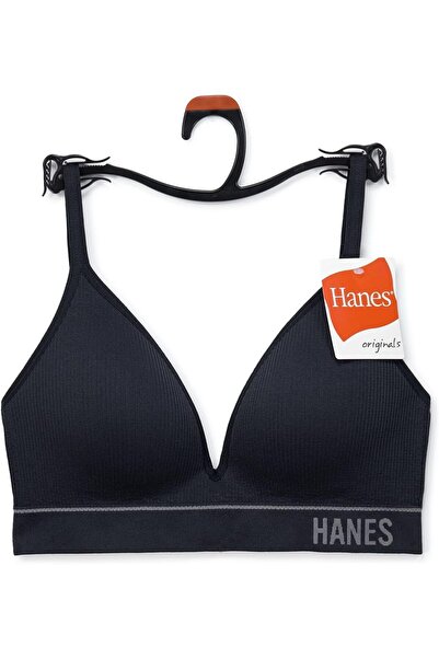 HANES Women's Originals Wireless Seamless Rib Bralette, ComfortFlex Fit Wirefree Bra
