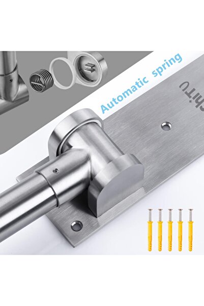 unkown 23.6-inch Stainless Steel Toilet Grab Bar — Foldable Support Handle for Elderly & Disabled