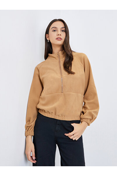 Take Two By Styli Bronze Fleece Elastic Cuff Sweatshirt