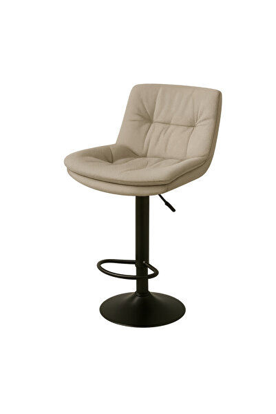 Ebticar Light Brown Premium Fabric Bar Chair – Channel Tufted