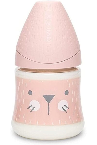 Suavinex Feeding Bottle 150 ml - Pink (Ventilated Nipple, Wide Neck)