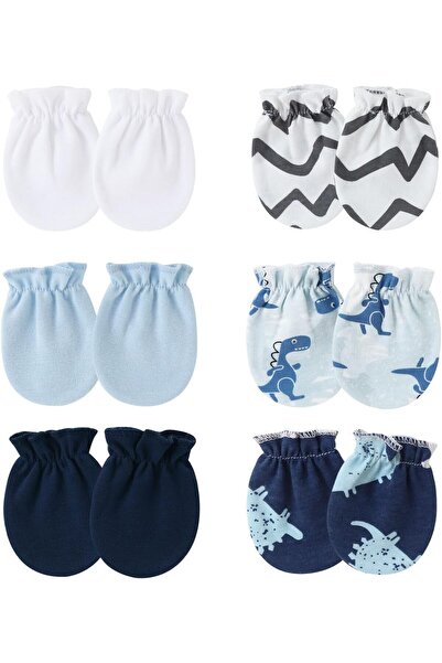Generic 6 Pairs Newborn Baby Cotton Scratch-Resistant Mittens (0-6 months)