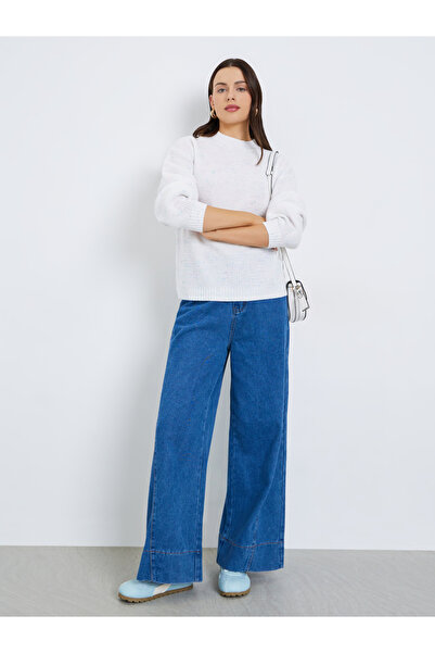 Styli Regular Fit Chunky Knit Mixed Yarn Sweater