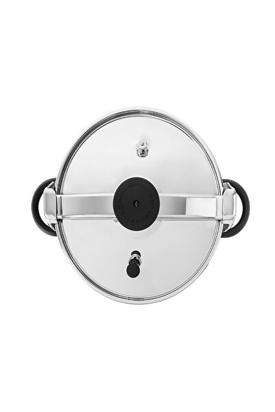 SİLAMPOS 6-liter Portuguese aluminum pressure cooker with a basket for mandi