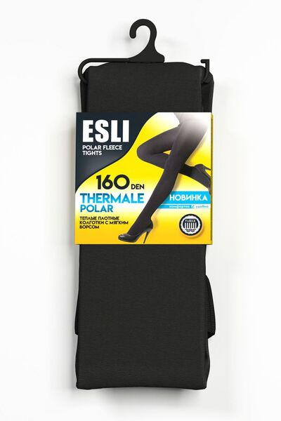 Conte Elegant Șosete groase din fleece, Esli Thermale Polar 160 Den - Nero, 5-XL Standard