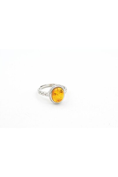 Murty99 Adjustable Certified Natural Fossil Amber Stone Ring 004