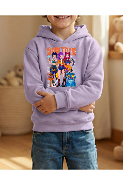 Toum Млади KPop ловци на демони 3-нишка дебела сладка качулка