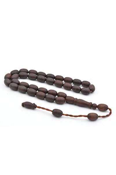 Murty99 Systematic Capsule Cut Wrist-Length Linen Brown Fiber Prayer Beads