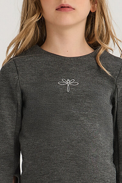 Tyess Girls Anthracite Blouse