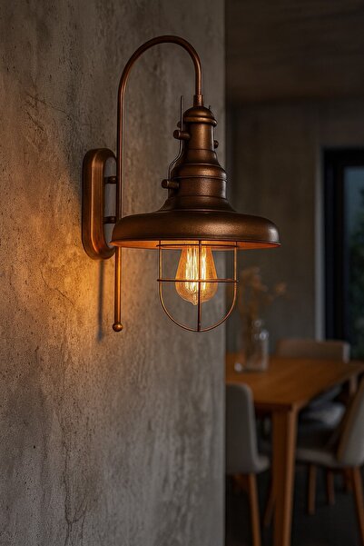 Retrolamp RTA114-101 Patine Aplik Salon Cafe Restorant Hol Oturma Odası Aplik Aydınlatma