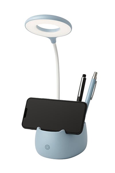 Libra ŞARJLI MASA LAMBASI KALEMLİK VE TELEFON TUTACAĞI 3 KADEMELİ İŞİK