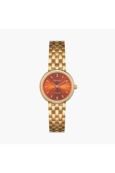 Omax Women's 28MM Gold Analog Metal Strap Watch | UT-DS006GC1I