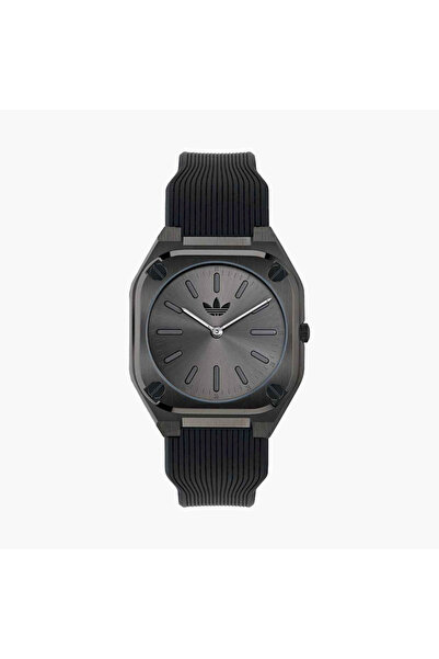 adidas ساعة تناظرية سوداء بسوار سيليكون | AOFH24503