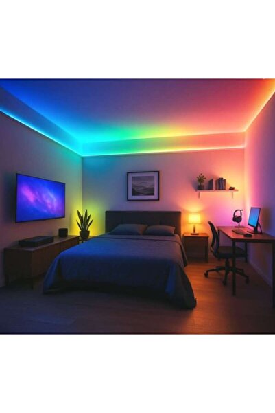 AB HOMES Smart LED Strip AB HOMES, RGBW + White, 3 m, WiFi, Remote Control, 12W, App & Voice Assistant Compat