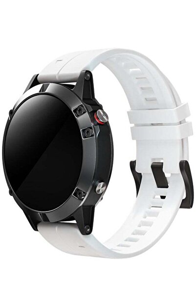 Generic Silicone Watch Strap 22mm Compatible with Garmin Fenix, Forerunner, Approach (White)