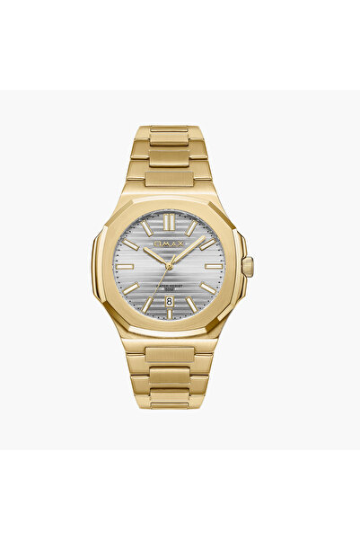 Omax Men's 42MM Gold Analog Metal Strap Watch | 00BFD003D008