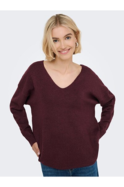 ONLY V Yaka Örme Kazak 15224360