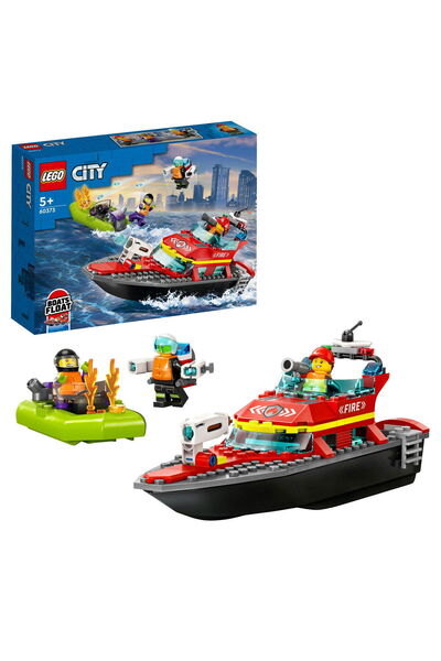 LEGO 60373 Σετ Κατασκευής Πυροσβεστικού Σκάφους Διάσωσης