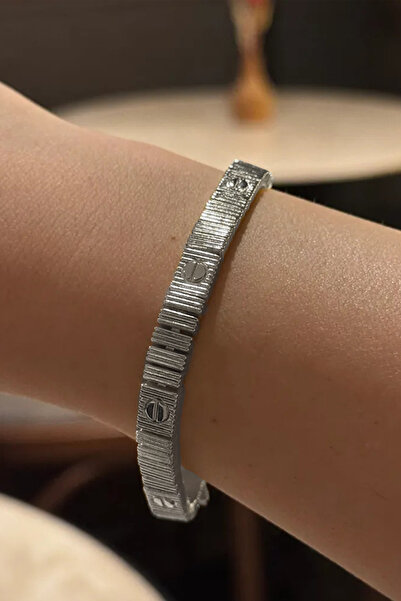 AURRARİ سوار فضي من الفولاذ عالي الجودة