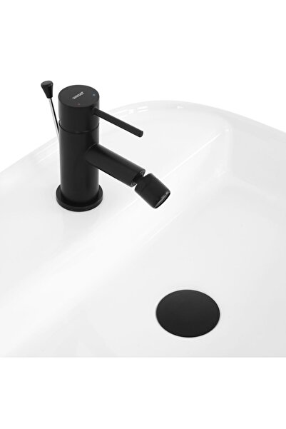 Maison Mex Baterie bideu, BETSY, L.13.6/10.9 l.5 H.12.7 cm, negru mat