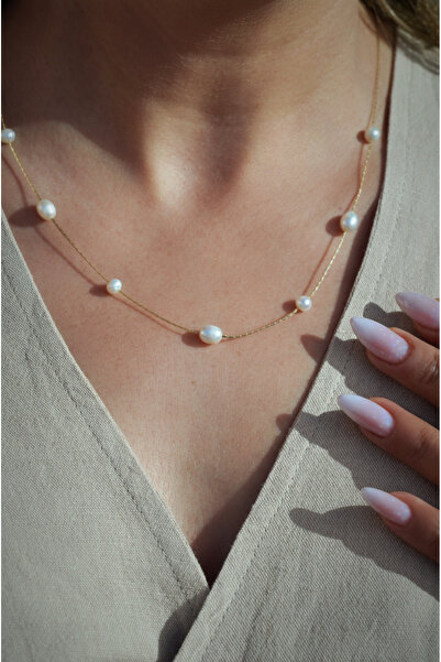 Sacce Scarves&Accessories Barok İncili Zincir Kolye