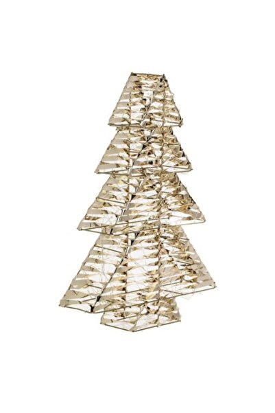 AB HOMES Brad decorativ auriu metalic, 600 LED-uri alb cald, temporizator, 42...