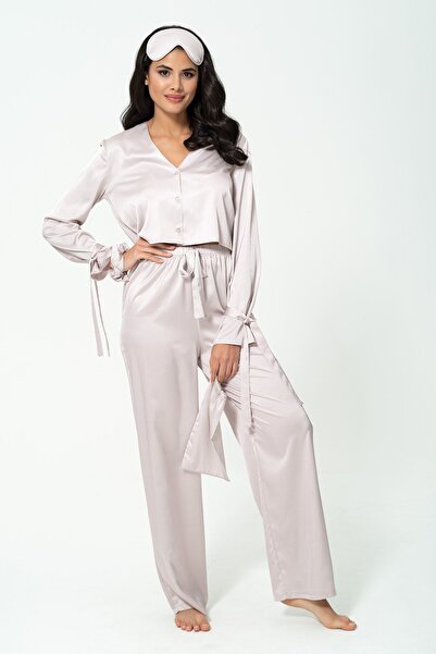 FOR YOU MODA 5-teiliges graues Pyjama-Set mit innen- und außenliegenden Armbändern