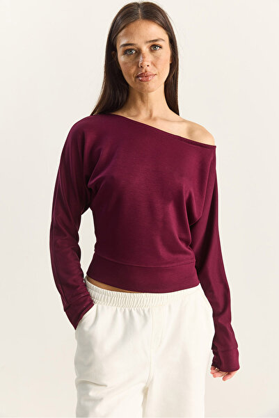 Bianco Lucci Γυναικεία μπλούζα με ανοιχτό ώμο από μαλακό μοντέλο 6096 60283840