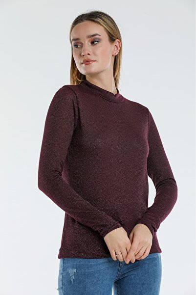 WE AND ME Women's Silvery Basic Knitwear Body Thin Fabric
