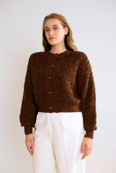 Robin Crop Buklet Knitwear Cardigan