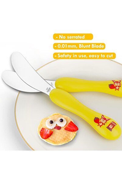 Lehoo Castle Kids Stainless Steel Flatware Set, 6-Piece, Polished Silver (Forest)