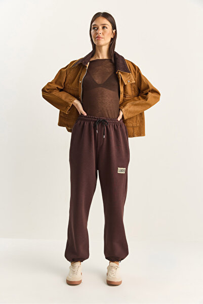 Bianco Lucci Γυναικείο Basic Jogger Relaxed Fleece Φούτερ 60283860