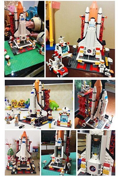 Gudi Building set with 679 Lego pieces, space shuttle, control tower, astronaut